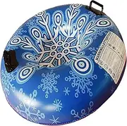 Snow Tube, Inflatable Snowflake Snow Toboggan, 33.46 Inch Portable Thickened Compact Sturdy Comfortable Winter Season Toy, Ice Sledge for Outdoor Adventures, Family Activities