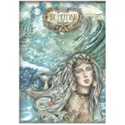 Stamperia Rice Paper Sheet A4-Songs Of The Sea The Mermaid DFSA4809