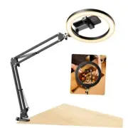Upgrade Ring Light Overhead Phone Mount, Selfie Ring Light with Stand Black
