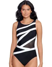[Miraclesuit Swim] Spectra Somerpointe One Piece Shaping Swimsuit in Black/White
