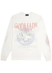 God Made Athletics Printed Cotton top - White XL