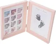 INOOMP Desktop Growth Memories Photo Frame Newborn Milestone Recorder Creative Hand and Footprint Ornament Showers Gender Reveals and First Birthdays