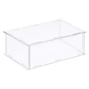 Acrylic Display Case Plastic Box Cube Storage Box Transparent 31x21x10.5cm