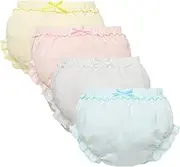 AUBIG Baby Boys Girls Bloomers Toddler Toilet Pee Potty Training Pants Cotton Underwear Ruffle Underpants Breathable Panties, D, 6-12 Months