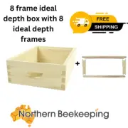 8f FRAME IDEAL SUPER BEE BOX BEE HIVE DOVETAIL BEEHIVE + 8 IDEAL DEPTH FRAMES