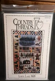 Loon Lake #408 Patterns Country Threads NEW Wall Quilt 25x40 Moose Fish 1994