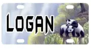 PANDA BEARS MINI LICENSE PLATE Any Name Personalized for Kids Bikes Wagons Wall