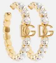 [Dolce & Gabbana] Dolce & Gabbana Embellished hoop earrings One Size gold