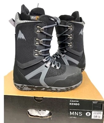 Burton Kendo Mens Snowboard Boots NIB Size 8 '21/2022 Black Free Shipping