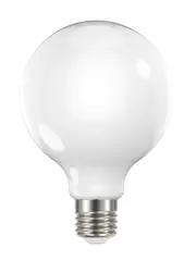 GE 7.6W Glass Opal Dimmable LED G95 ES Globe in Cool White