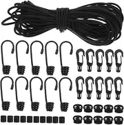 Kisangel 31-Piece Elastic Hook Rope Set Versatile Tie Down Straps for Car Bike Motorcycle Camping