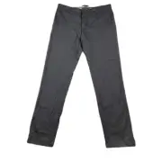 Dockers Signature Khaki Pants Mens 34 x 34 Charcoal Heather Lux Cotton Slim Fit