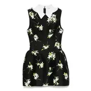 [SHUSHU/TONG] Shirtneck Patchwork Sleeveless Dress