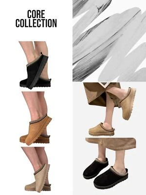 Women Slip On Slippers Warm Faux Fur Lined Ladies Slippers Shoes