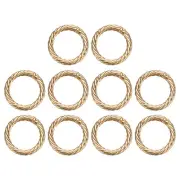 10Pcs Spring O Rings 1" Round Trigger Snap Hook Circle Gold Key Ring Clip