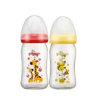 在飛比找momo購物網優惠-【Pigeon 貝親】寬口母乳實感彩繪玻璃奶瓶160ml(2