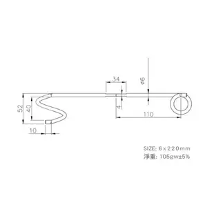 強強滾p-【Hanlix 亨利士】雙豬尾巴欄桿掛勾- 22mm(S勾)