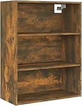 vidaXL Hanging Wall Cabinet Floating Display Cabinet Storage Mounted Shelf Ledge Living Room Bedroom Furniture Home Organiser Smoked Oak