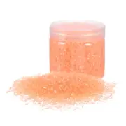 305g Crushed Glass Chips 3-6mm Irregular Broken Sprinkles Glass, Light Amber