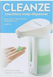 Cleanze Automatic Touchless Soap Dispenser, Hands Free Hand Sanitizer Dispenser, 11.1 Ounce Capacity, Batteries Included