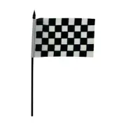 Black and White Checkered "4x6" Flag / Solid Checkered Mini Desk Flag
