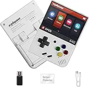 BuLuHAHA Retro Console, 64G Linux System, 3.5 Inch IPS Screen, 3000 mAh Pocket Handheld Game Console (White)