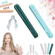 Cozy Home Curling Iron, Cozyhome Mini Curling Iron, Mini Dual-Purpose Curling Iron for Short Hair, Upgrade 2-in-1 Cordless Curling Wand and Flat Iron for All Hair Types (2e)