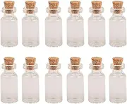 50pcs 2ml Mini Clear Glass Bottles with Cork Small Tiny Vials Jars Containers Cute Wishing Bottle Mini Glass Jars(50,2ml)…