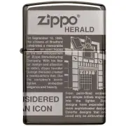 Zippo Windproof Lighter Newsprint Design Refillable Metal Construction 49049