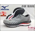 【大自在】MIZUNO 美津濃 INSPIRE 19 男 慢跑鞋 高支撐 低足弓 超寬楦 灰 J1GC234504
