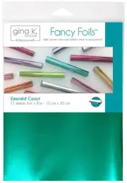 Gina K Designs Fancy Foil 6"X8" 12/Pkg-Emerald Coast
