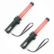 Traffic Batons, Traffic Control Stick,Safety Light Batons, Signal Batons for Parking and Airports, 30cm, 2pcs as shown