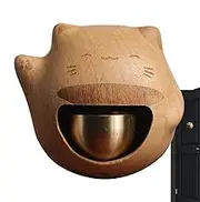 Creative Magnetic Doorbell | Magnetic Wooden Door Bell Cat Shopkeeper Bell,Creative Lucky Wind Chimes Alert Door Chime for Home, Shop & Entry