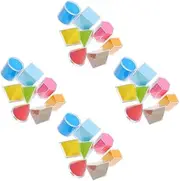 jojofuny 4 Sets Geometric Activities Rectangular Prism Snap Cubes Play Preschool Educational Math Manipulatives Counting Blocks Educational Plastic