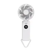 Elosung White Portable Handheld Fan With 2000Mah Battery 3 In 1 Design For Desk And Hanging Use (Model Q3) Portable Fans