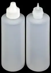 Plastic Dropper Bottles, Precise Tipped w/White Cap, 4-oz. 50-Pack, New