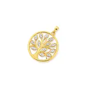 9ct Gold Diamond Tree Of Life Pendant