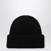 [Soft Goat] Black cashmere beanie One size Black