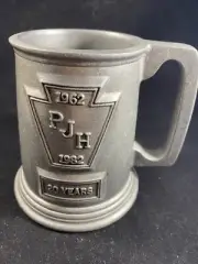 Wilton Columbia PA Pewter Mug PJH 1962-1982 20 Year Anniversary