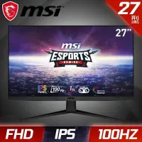 在飛比找PChome24h購物優惠-MSI G2712V 27型 IPS電競螢幕(1ms/100