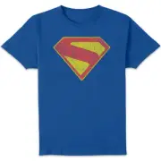 DC Comics Superman Distressed Superman Logo Unisex T-Shirt - Blue