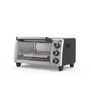 BLACK+DECKER 4-Slice Toaster Oven, Even Toast, 4 Cooking Functions Bake, Broil,