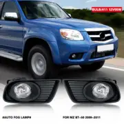 Set Front Bumper Fog Light Cover Bezel Switch Harness For Mazda BT-50 2009-2011