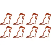 8x R&M T-Rex Baby Cookie Cutter Polyresin Coated Steel Bake Mould 12cm Orange