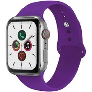 [WAT-NB-38PRG2] Compatible For Apple Watch Band 38/40/41mm Soft Silicone Sport Strap - Purple
