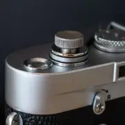 NANIGASHI Shutter Release Button Brass Silver dyed finish Large Made in Japan