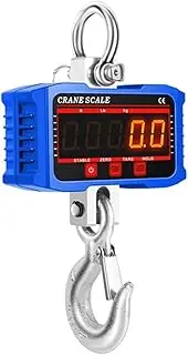 domoi Digital Crane Scale 1500KG Industrial Hanging Scale,Portable Scale Industrial Heavy Duty Crane Scale-Blue Easy Install