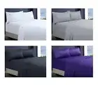 1000TC Sateen Egyptian Cotton Bed Sheets Fitted Sheet Queen King Single Double