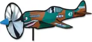20" Airplane Wind Spinner-Whirligig Garden Stake- P-40 Warhawk by Premier Kites