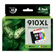 4PK 910XL Ink For HP 910 OfficeJet Pro 8020 8028 8035 8025 OfficeJet 8022 8010